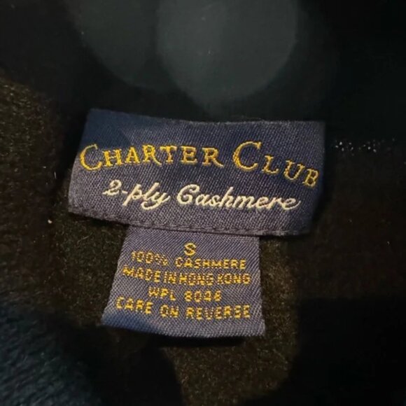 Charter Club cashmere black turtleneck sweater - Picture 6 of 7